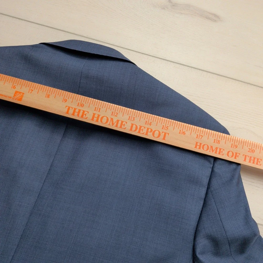 Saks Fifth Avenue Ermenegildo Zegna Traveller 42R Blue Wool Blazer Sport Coat